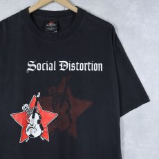 画像1: Social Distortion 4ピース・パンクロックバンド プリントTシャツ BLACK XL (1)