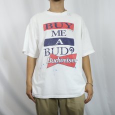 画像2: 90's Budweiser "BUY ME A BUD？" ビールメーカー プリントTシャツ XL (2)