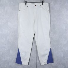 画像1: Wrangler 936WHI リメイクデニムパンツ W34 (1)