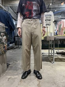 画像3: 40's U.S.ARMY カットオフ チノトラウザーズ W28 (3)
