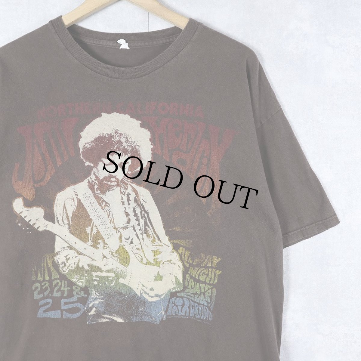 画像1: Jimi Hendrix ミュージシャンプリントTシャツ L (1)