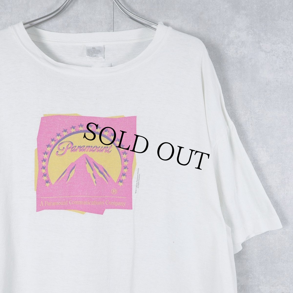 画像1: 90's Paramount Film Company 映画製作会社 ロゴプリントTシャツ XL (1)