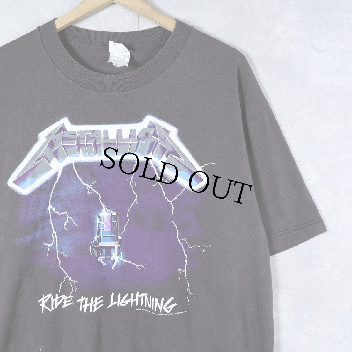 画像1: 2000's METALLICA "RIDE THE LIGHTING" ロックバンドアルバムプリントTシャツ BLACK L (1)