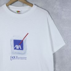 画像1: AXA "ICE 3 automovel" 保険会社 ロゴプリントTシャツ M (1)