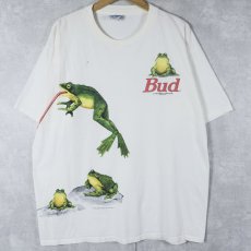 画像1: 90's Budweiser USA製 ビールメーカー 巻きプリントTシャツ XL (1)