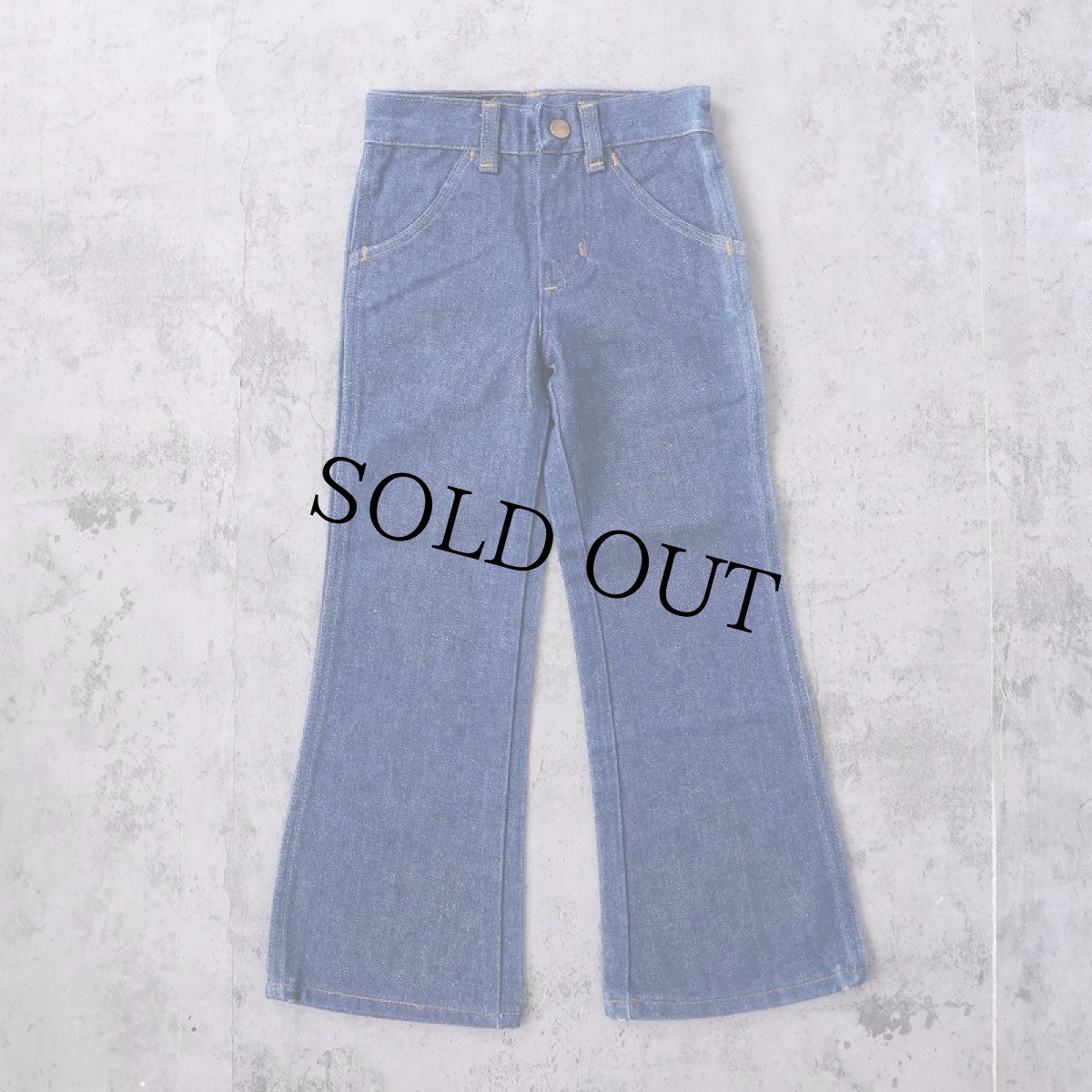 画像3: 70's MAVERICK デニムフレアパンツ DEADSTOCK KIDS SIZE W21 (3)