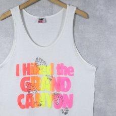 画像1: 90's USA製 "I Hikes the GRAND CANIYON" 発泡プリントタンクトップ L (1)