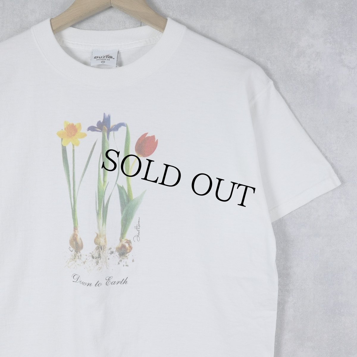 画像1: 2000's "Down to Earth" フラワープリントTシャツ M (1)