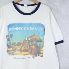画像1: "KENNY CHESNEY" プリントリンガーTシャツ XL (1)