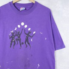画像1: 90's USA製 イラストプリントTシャツ XL (1)