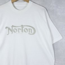 画像1: 90's Norton バイクメーカー ロゴプリントTシャツ (1)