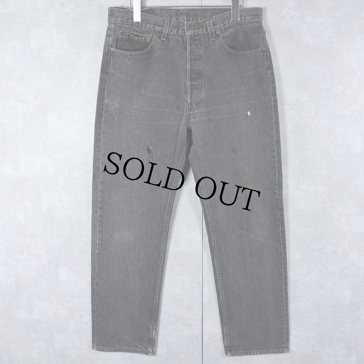 画像3: 90's Levi's 501 USA製 先染め ブラックデニムパンツ W32 (3)