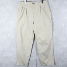 画像1: 90's POLO Ralph Lauren USA製 2タックチノトラウザーズ W34 (1)