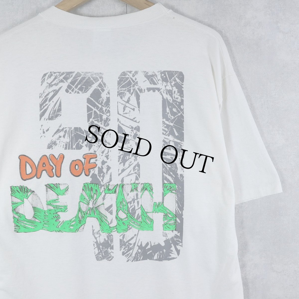 画像2: 90's Dominic Marino USA製 "DAY OF DEATH" アートプリントTシャツ XL (2)