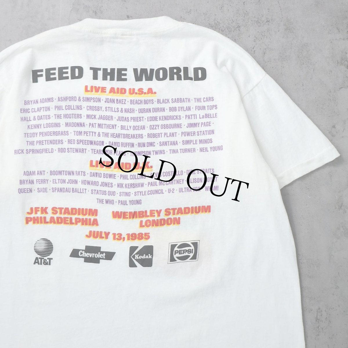 画像2: 80's USA製 "LIVE AID" チャリティーコンサートTシャツ XL (2)