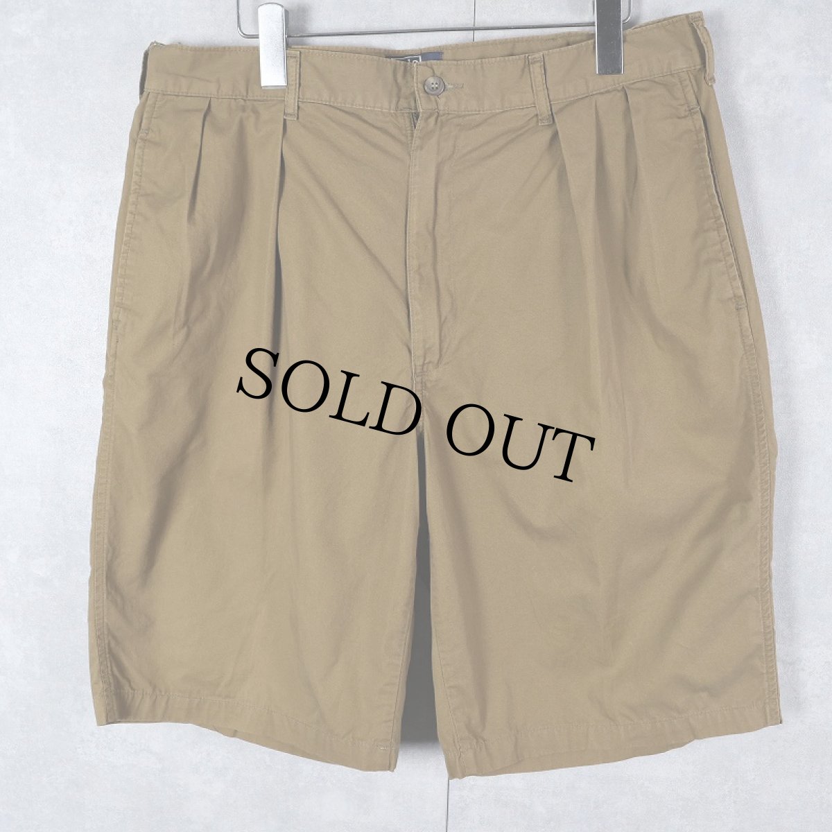画像1: 90's POLO Ralph Lauren 2タックコットンショーツ W35 (1)