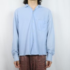 画像2: 60's Pennleigh オープンカラーシャツ M (2)