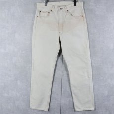 画像1: 90's Levi's 501 USA製 ホワイトデニムパンツ W31 (1)