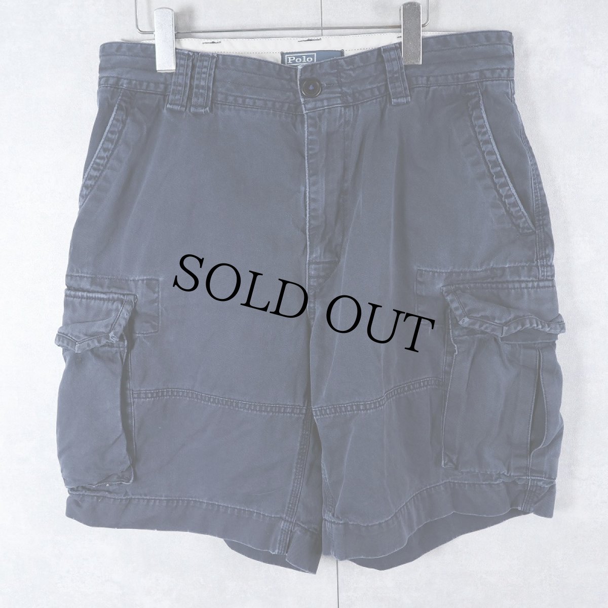 画像1: POLO Ralph Lauren コットンカーゴショーツ NAVY W35 (1)