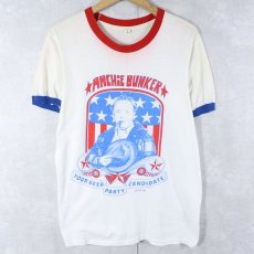 画像1: 70's All in the Family "ARCHIE BUNKER" ドラマプリント リンガーTシャツ L (1)