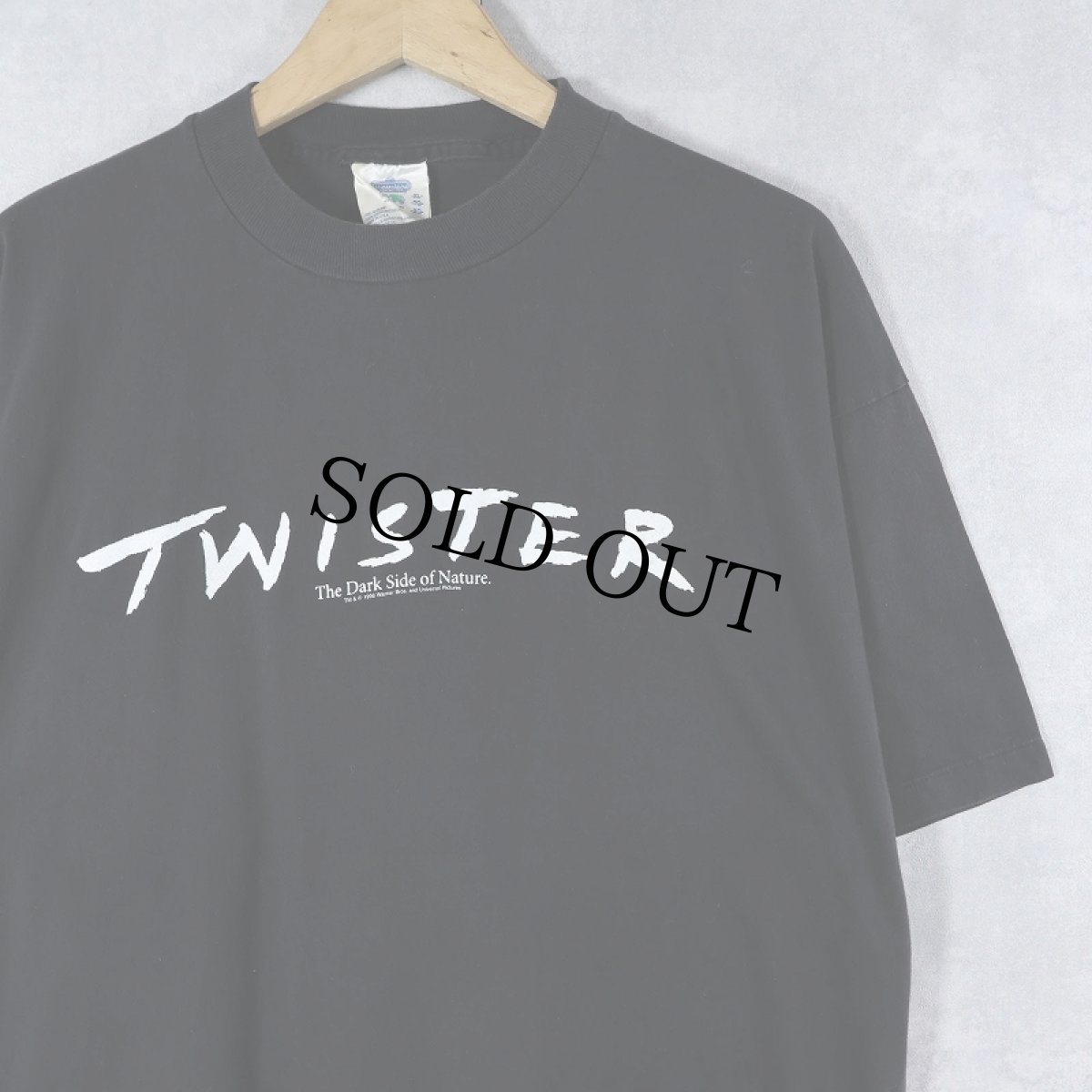画像1: 1996 Twister USA製 ディザスターアクション映画プリントTシャツ BLACK XL (1)