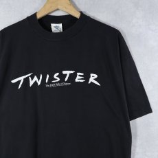 画像1: 1996 Twister USA製 ディザスターアクション映画プリントTシャツ BLACK XL (1)