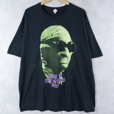 画像1: 90's THE INVISIBLE MAN "THINK OF THE OPTIONS" ホラー映画プリントTシャツ BLACK 2XL (1)