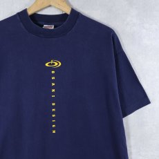 画像1: 90's Osaki Design ロゴプリントTシャツ NAVY XL (1)