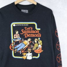画像1: Steven Rhodes "Let's Summon Demons" プリントロンT BLACK M (1)