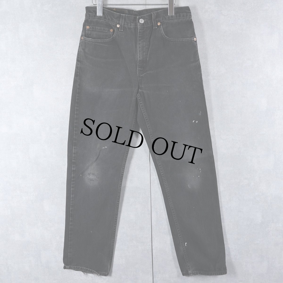 画像1: 2000's Levi's 505 USA製 サルファブラック デニムパンツ W31 (1)