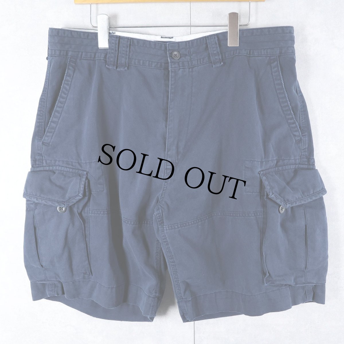 画像1: POLO Ralph Lauren コットンカーゴショーツ NAVY W38 (1)