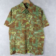 画像1: 70's "Paul Gauguin" アート柄 ポリエステルシャツ (1)