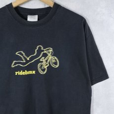 画像1: ridebmx 雑誌ロゴプリントTシャツ BLACK L (1)