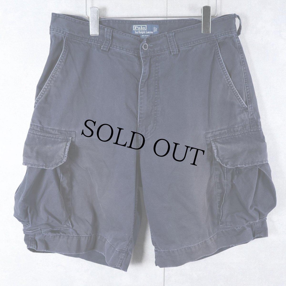 画像1: POLO Ralph Lauren コットンカーゴショーツ NAVY W37 (1)