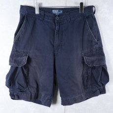 画像1: POLO Ralph Lauren コットンカーゴショーツ NAVY W37 (1)