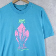 画像1: 80〜90's ZEBCO Rhino Rod 釣具メーカー アニマルプリントTシャツ (1)