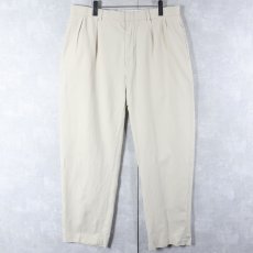 画像1: POLO GOLF Ralph Lauren 2タック コットン×シルク×リネン スラックス W35 (1)