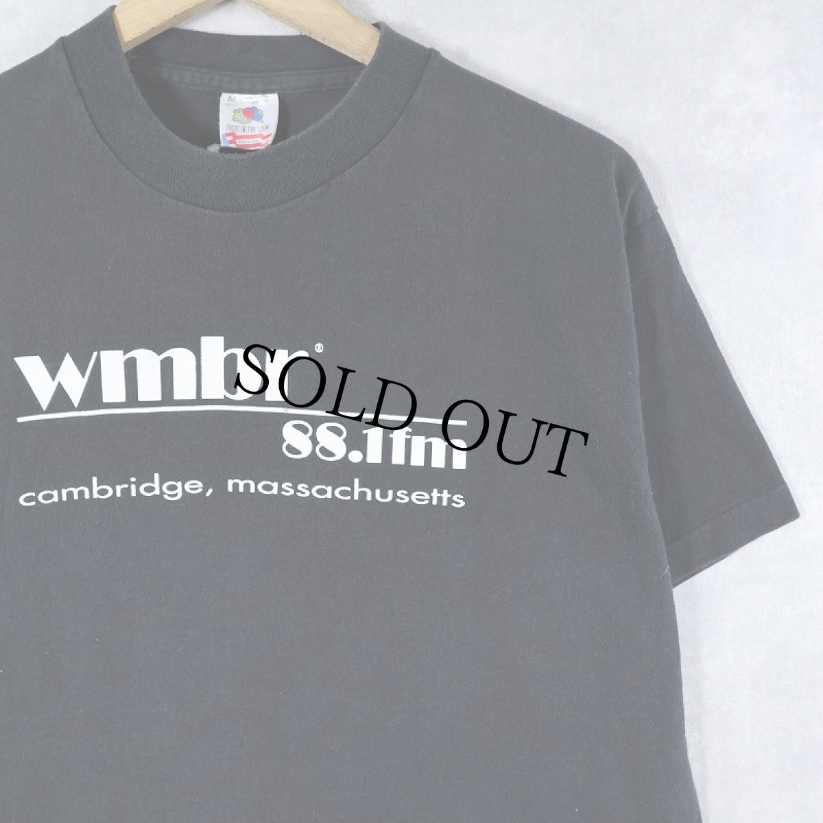 画像1: 90's USA製 "WMBR 88.1FM" 学生ラジオ局プリントTシャツ BLACK M (1)