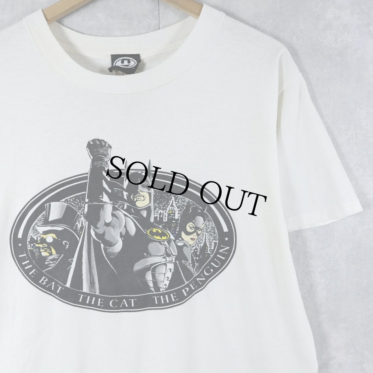 画像1: 90's BATMAN RETURNS USA製 キャラクタープリントTシャツ L (1)