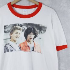 画像1: "Bill & Ted's Excellent Adventure" SFコメディ映画 プリントリンガーTシャツ XL (1)