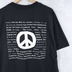 画像2: 90's USA製 "99X 99.7FM Atlanta" オルタナティブ・ロック専門ラジオ局 ピースマークプリントTシャツ BLACK XL (2)