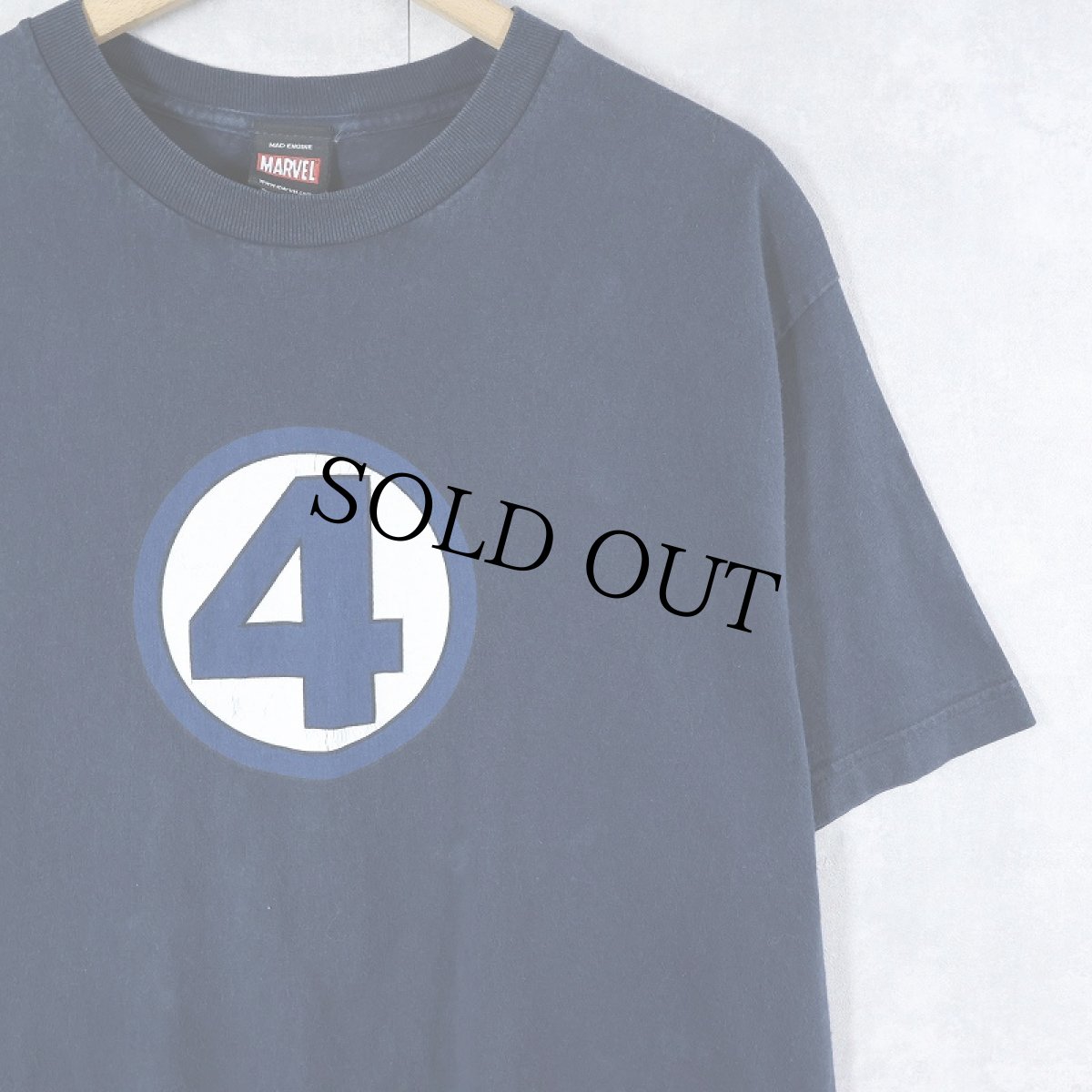 画像1: MARVEL "FANTASTIC FOUR" ロゴプリントTシャツ NAVY L (1)