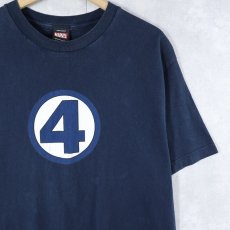 画像1: MARVEL "FANTASTIC FOUR" ロゴプリントTシャツ NAVY L (1)