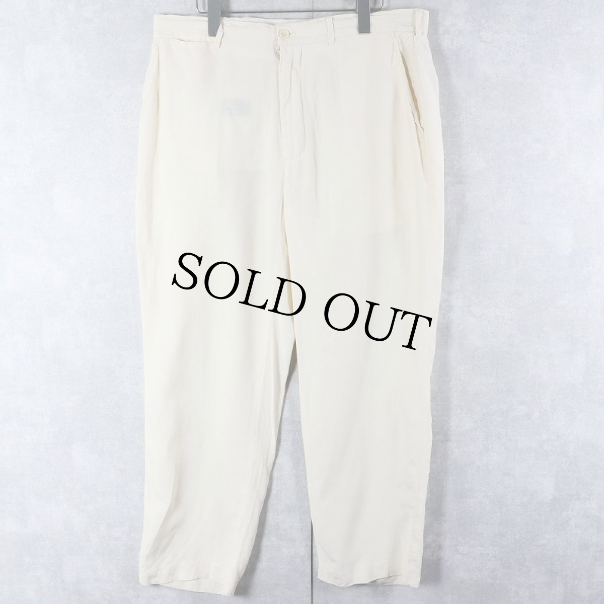 画像1: POLO Ralph Lauren リネン×シルク スラックス W36 (1)