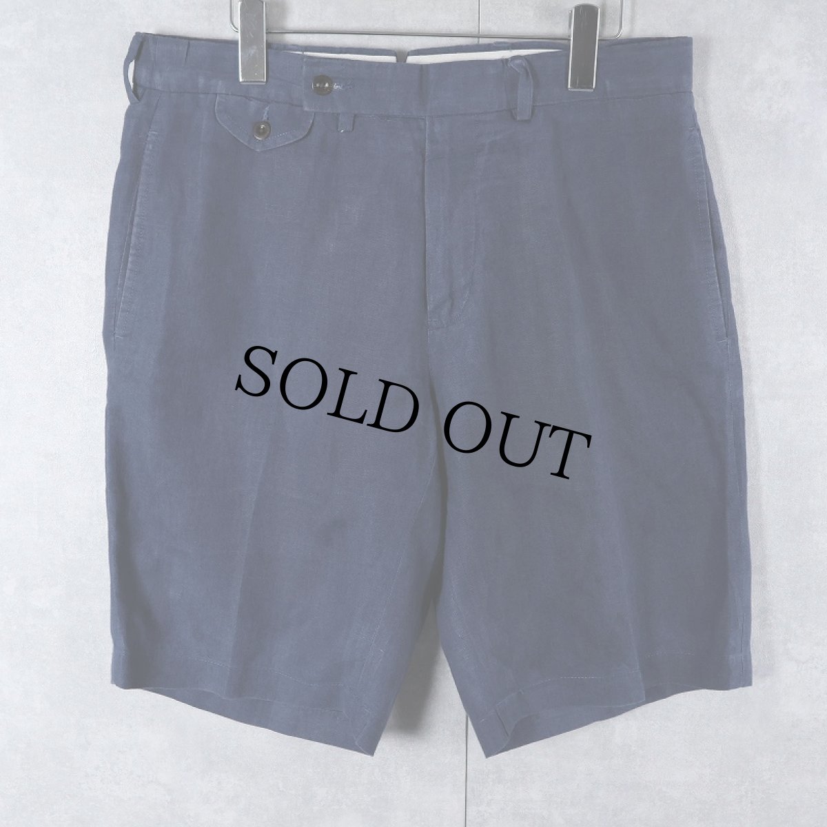 画像1: POLO Ralph Lauren "BRADBURY FIT" リネンショーツ NAVY W34 (1)