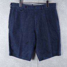 画像1: POLO Ralph Lauren "BRADBURY FIT" リネンショーツ NAVY W34 (1)