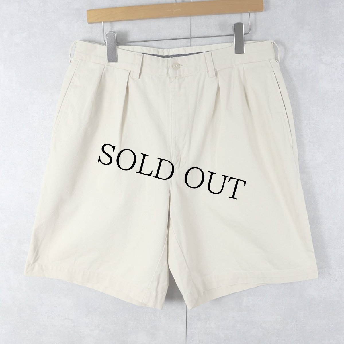 画像1: POLO Ralph Lauren "POLO CHINO" 2タック コットンチノショーツ W33 (1)