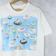 画像1: 80's R.J. Barber アートプリントTシャツ L (1)