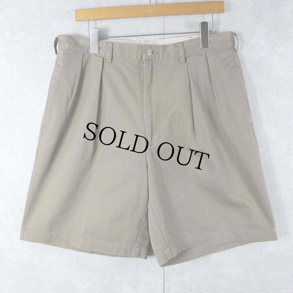 画像1: POLO Ralph Lauren "POLO CHINO" 2タック コットンチノショーツ W35 (1)