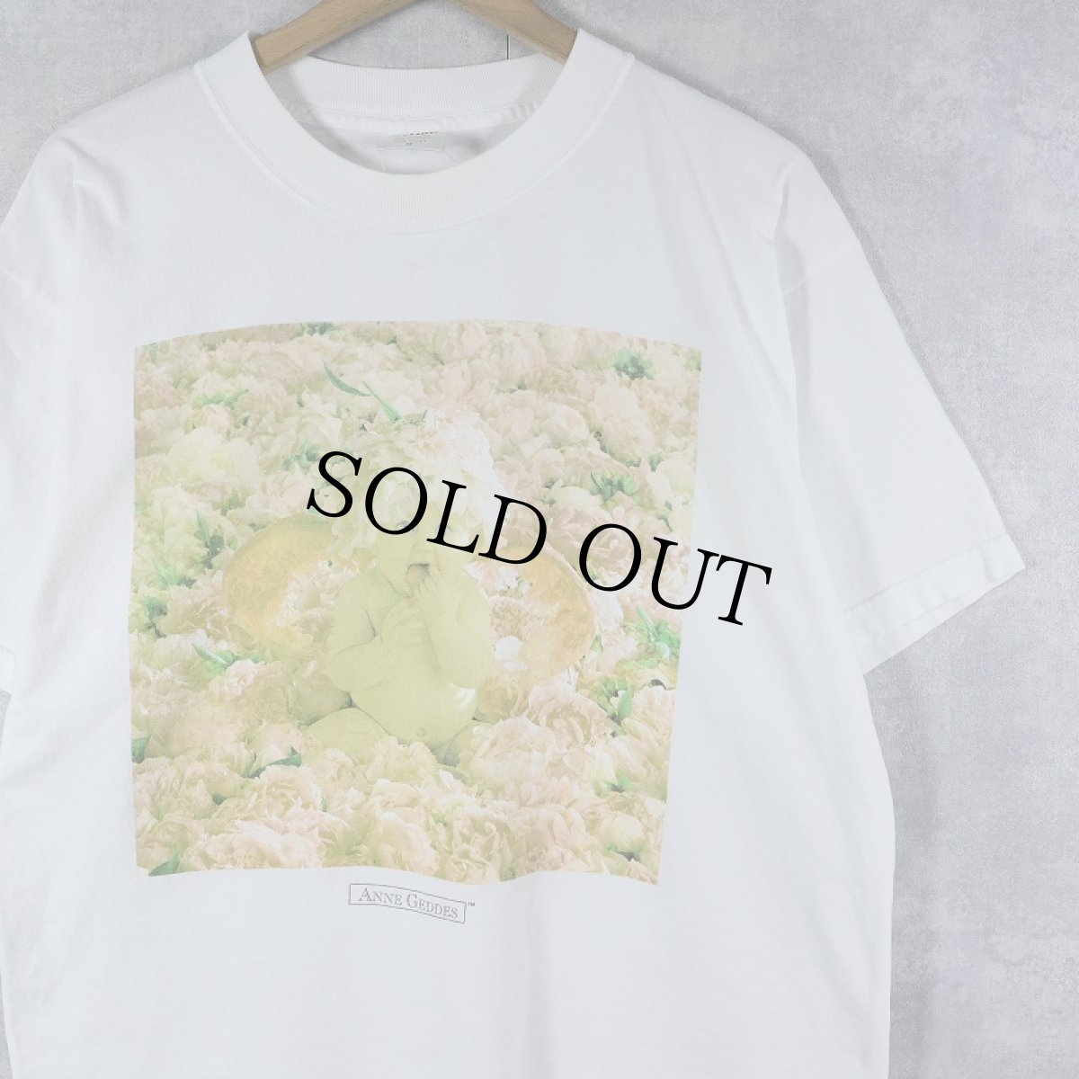 画像1: 90's ANNE GEDDES 赤ちゃんフォトアートプリントTシャツ M (1)